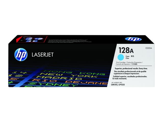 HP 128A Original LaserJet Toner Cartridge (CE321A) - Cyan - Image 4