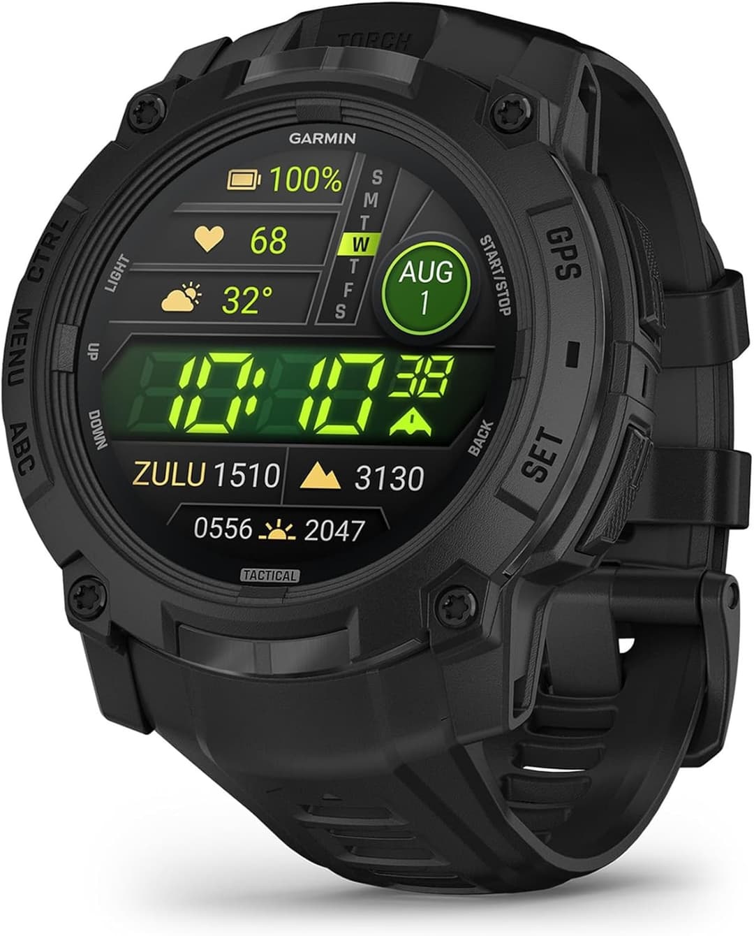 Garmin Instinct 3 Tactical Edition AMOLED Smartwatch 50mm Black - Image 1