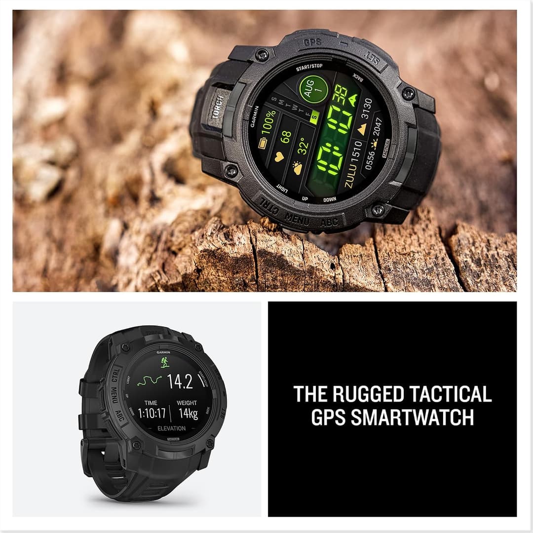 Garmin Instinct 3 Tactical Edition AMOLED Smartwatch 50mm Black - Image 7