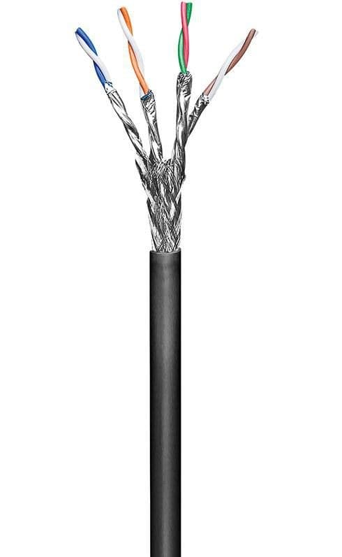 S/FTP CAT6 Outdoor 100m, Black