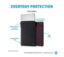 HP 2F1W8AA Reversible 15.6" Laptop Sleeve Grey Mauve thumbnail 4