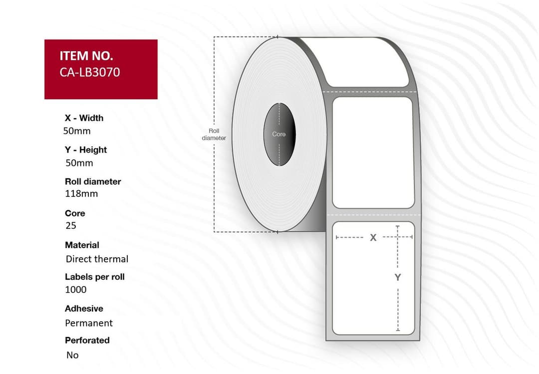 Label 50x50, Core 25, - Image 1