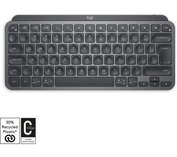 Logitech MX Keys Mini Wireless Illuminated Keyboard - Graphite, UK Layout - Image 2