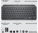 Logitech MX Keys Mini Wireless Illuminated Keyboard - Graphite, UK Layout thumbnail 7