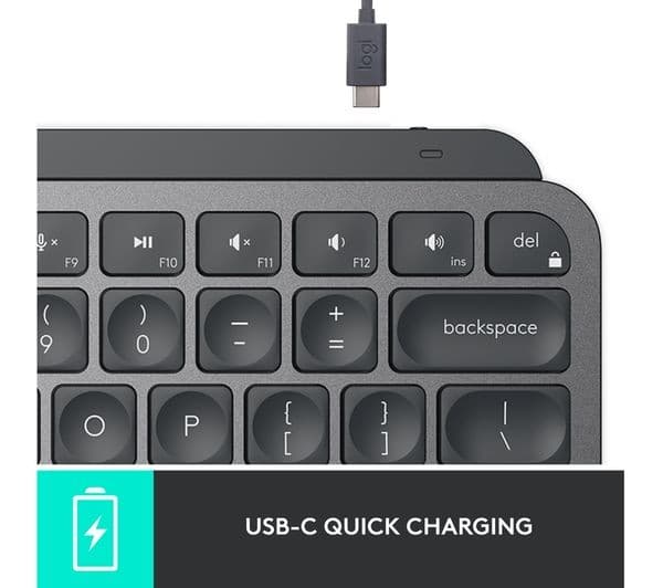Logitech MX Keys Mini Wireless Illuminated Keyboard - Graphite, UK Layout - Image 10