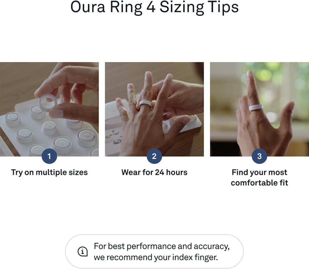 Oura Ring 4 Smart Ring - Black, Size 4 - Image 7