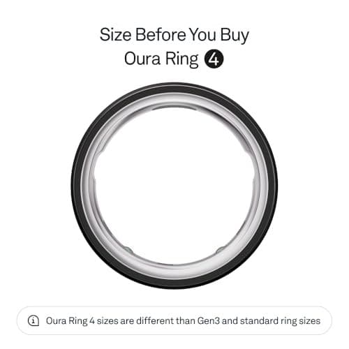 Oura Ring 4 Smart Ring - Black, Size 4 - Image 9