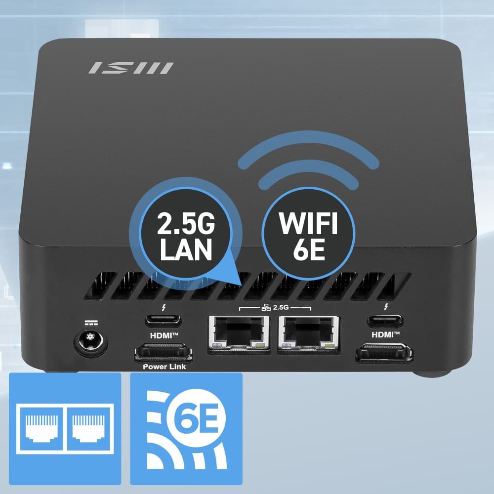 MSI Cubi NUC AI 1UMG Barebone SFF Mini Desktop PC - No RAM, No Storage, No OS - Intel Core Ultra 5 125H - Image 10