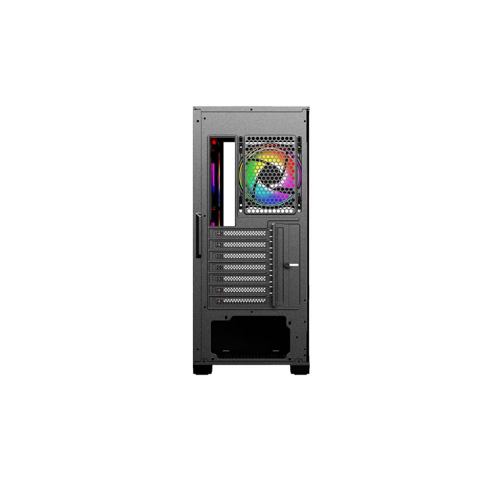 Vida Solus Black ARGB Tempered Glass ATX Gaming Case - Image 4