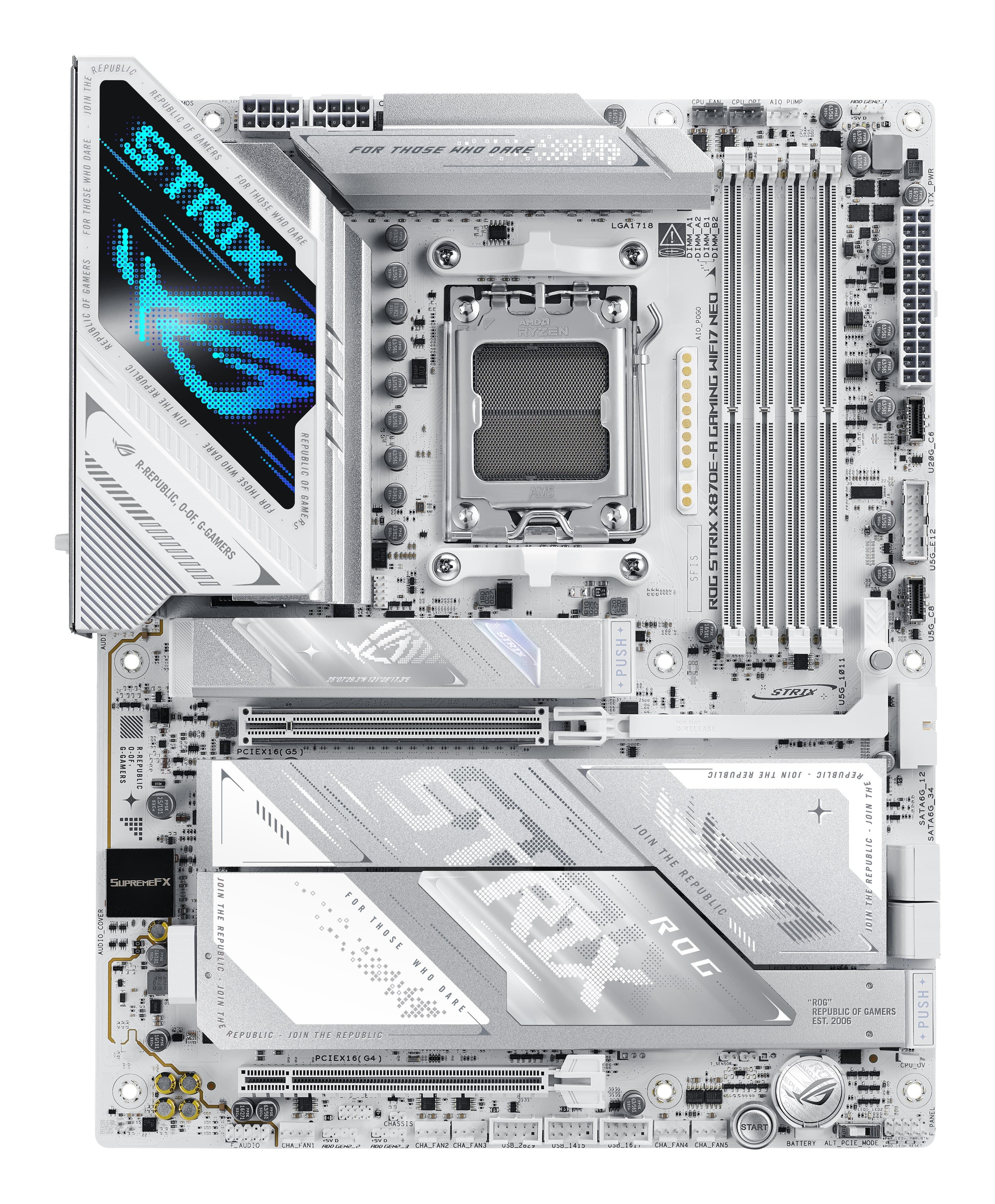 ASUS ROG STRIX X870E-A GAMING WIFI7 NEO AMD X870E Socket AM5 ATX Motherboard - White