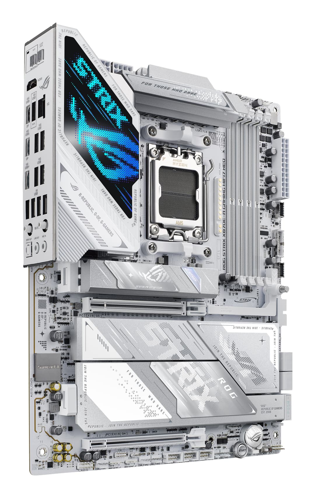 ASUS ROG STRIX X870E-A GAMING WIFI7 NEO AMD X870E Socket AM5 ATX Motherboard - White - Image 3