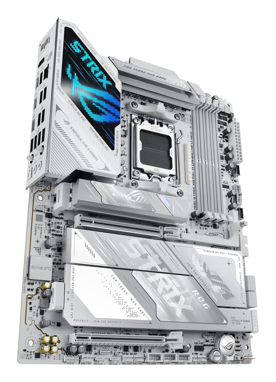 ASUS ROG STRIX X870E-A GAMING WIFI7 NEO AMD X870E Socket AM5 ATX Motherboard - White - Image 5