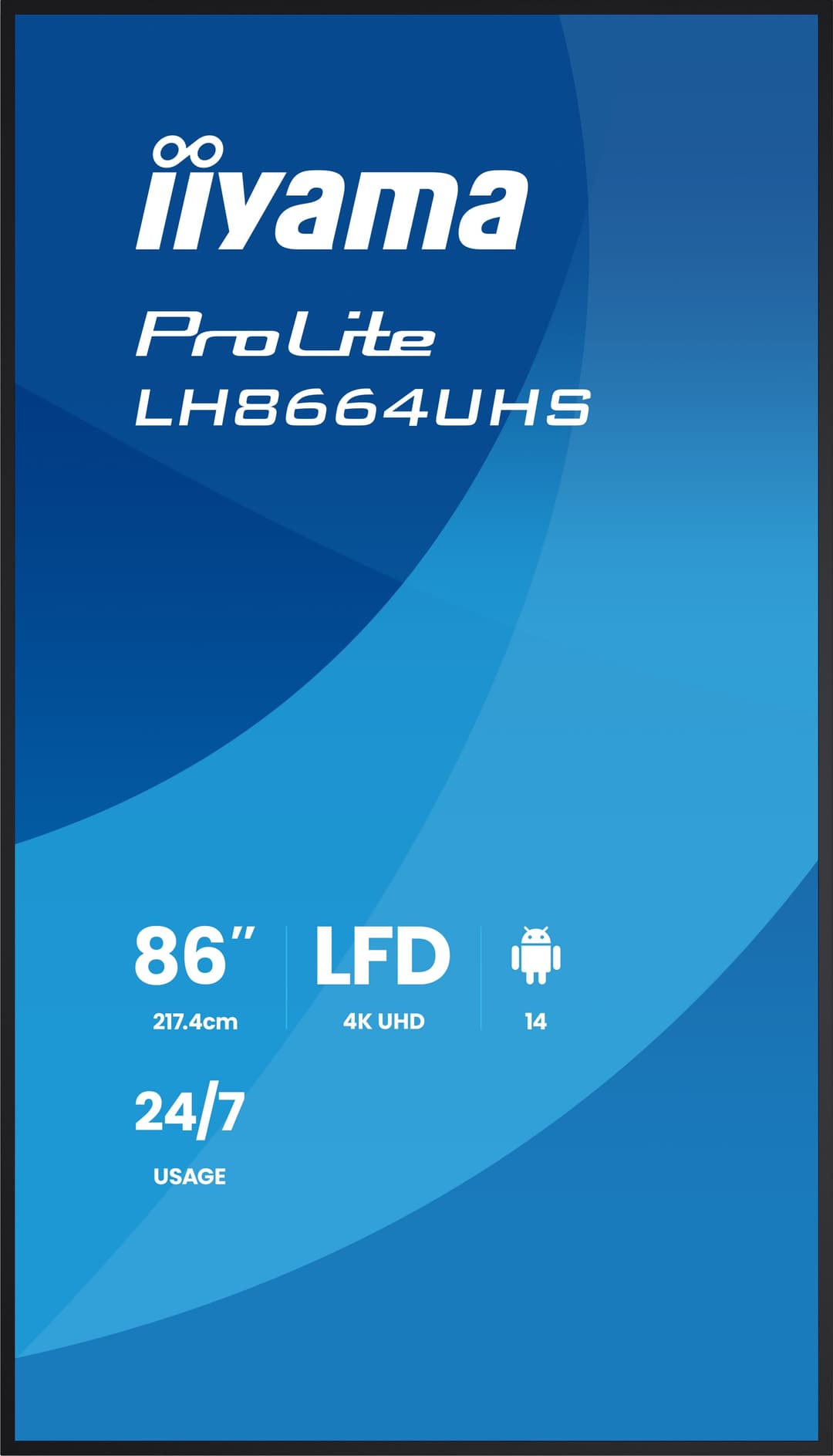 iiyama LH8664UHS-B3AG Signage Display Digital signage flat panel 2.17 m (85.6") Wi-Fi 500 cd/m² 4K Ultra HD Black Built-in processor Android 24/7 - Image 3