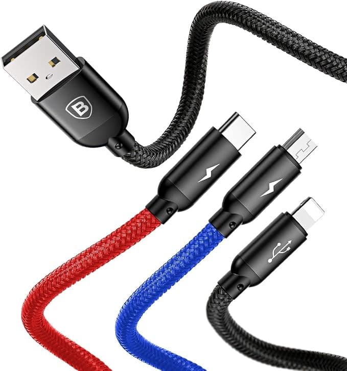 Baseus USB-A to Lightning Charging & Data Transfer Cable 2m - Black - Image 3