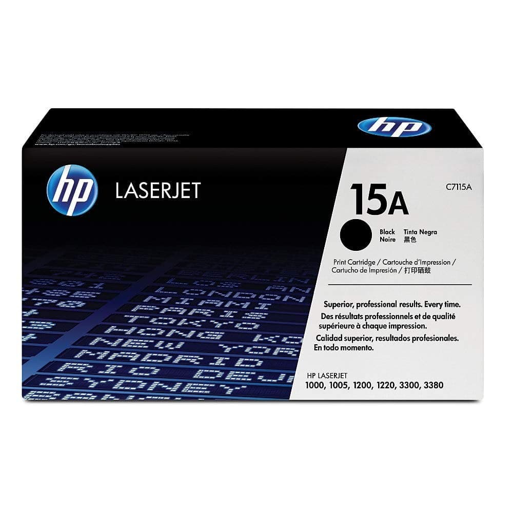 HP C7115A 15A Original LaserJet Toner Cartridge - Black