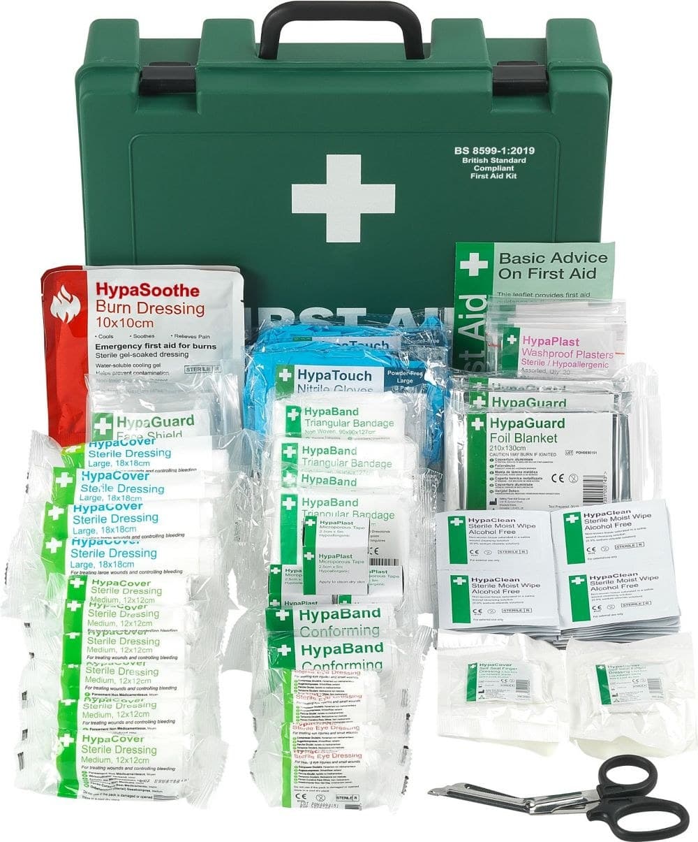 Safety First Aid Group Economy Workplace First Aid Kit, Large, British Standard BS 8599-1 Compliant (K3098LGV2) - Image 1