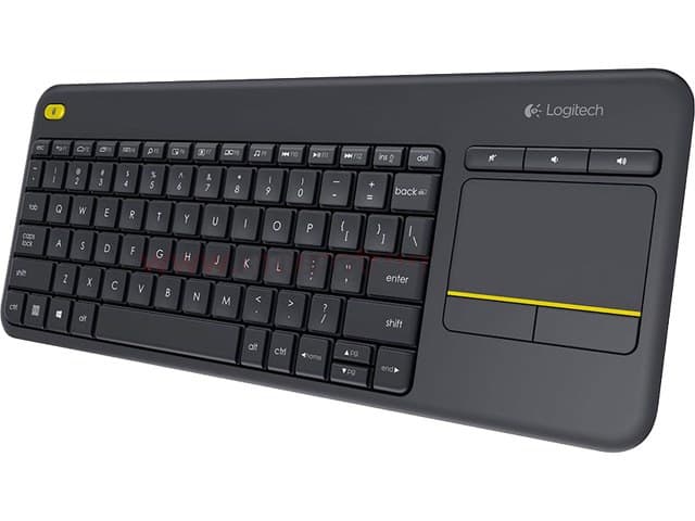 Logitech K400 Plus Wireless Touch Keyboard with Touchpad, US International QWERTY - Black