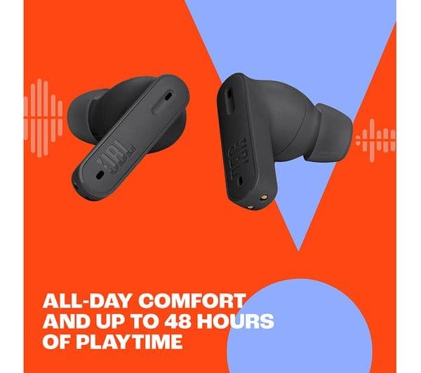 JBL Tune Beam Wireless Bluetooth Noise-Cancelling Earbuds - Black - Image 3