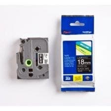 Brother TZe-345 Gloss Laminated Tape White on Black 8m - 18mm
