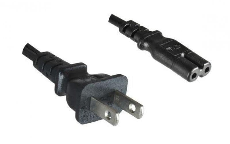 Mercodan American Power Cord 1.8m, US 2-Pin Plug to IEC C7, Black (580820008)