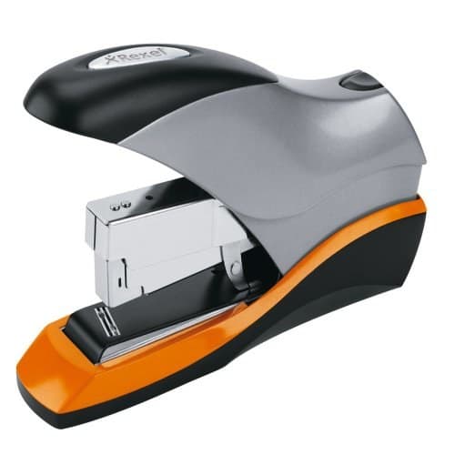 Rexel Optima 70 Low Force Flat Clinch Heavy Duty 70 Sheet Stapler Silver/Black (2102359) - Image 2