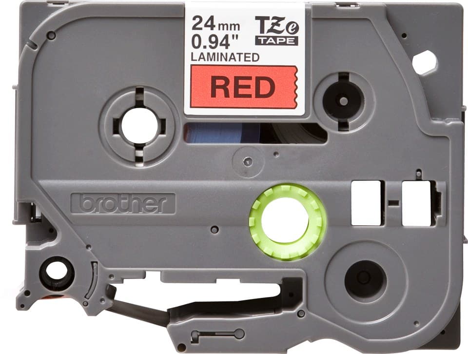 Brother TZe-451 Laminated Label-Making Tape Black on Red 24mm x 8m TZ - Image 2