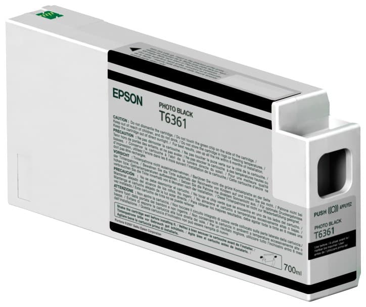 Epson T636100 UltraChrome HDR Ink Cartridge 700ml - Photo Black