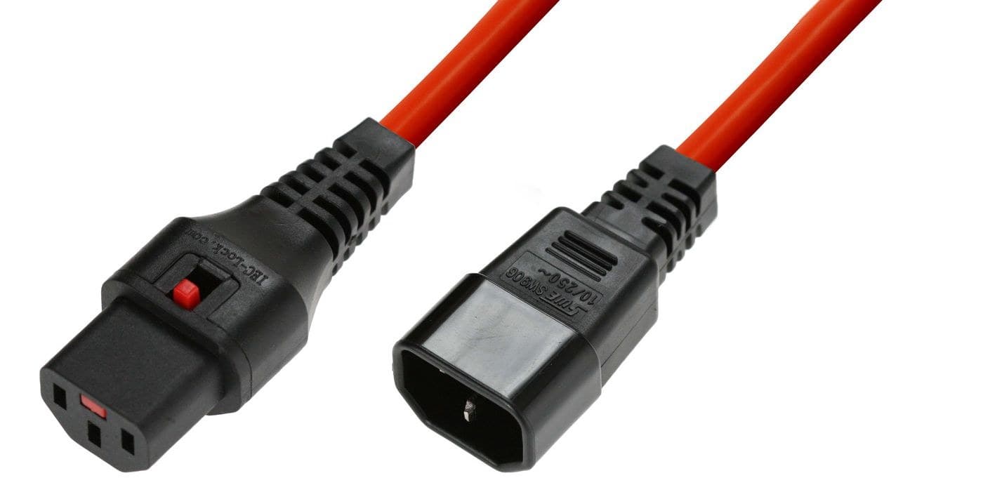 Powercord C13 IEC Lock - C14