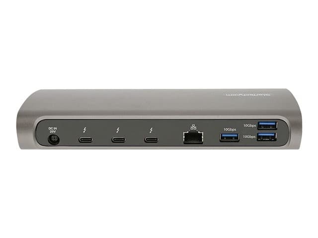 StarTech.com TB4CDOCKUE Thunderbolt 4 Dock 96W Power Delivery, Single 8K/Dual 4K 60Hz, 3x Thunderbolt 4/USB4, 4x USB-A, SD Card Reader, Gigabit Ethernet - Black/Grey - Image 5