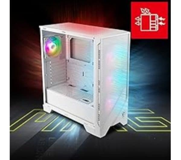 MSI MAG FORGE 320R AIRFLOW ATX Mid-Tower PC Case - White - Image 2
