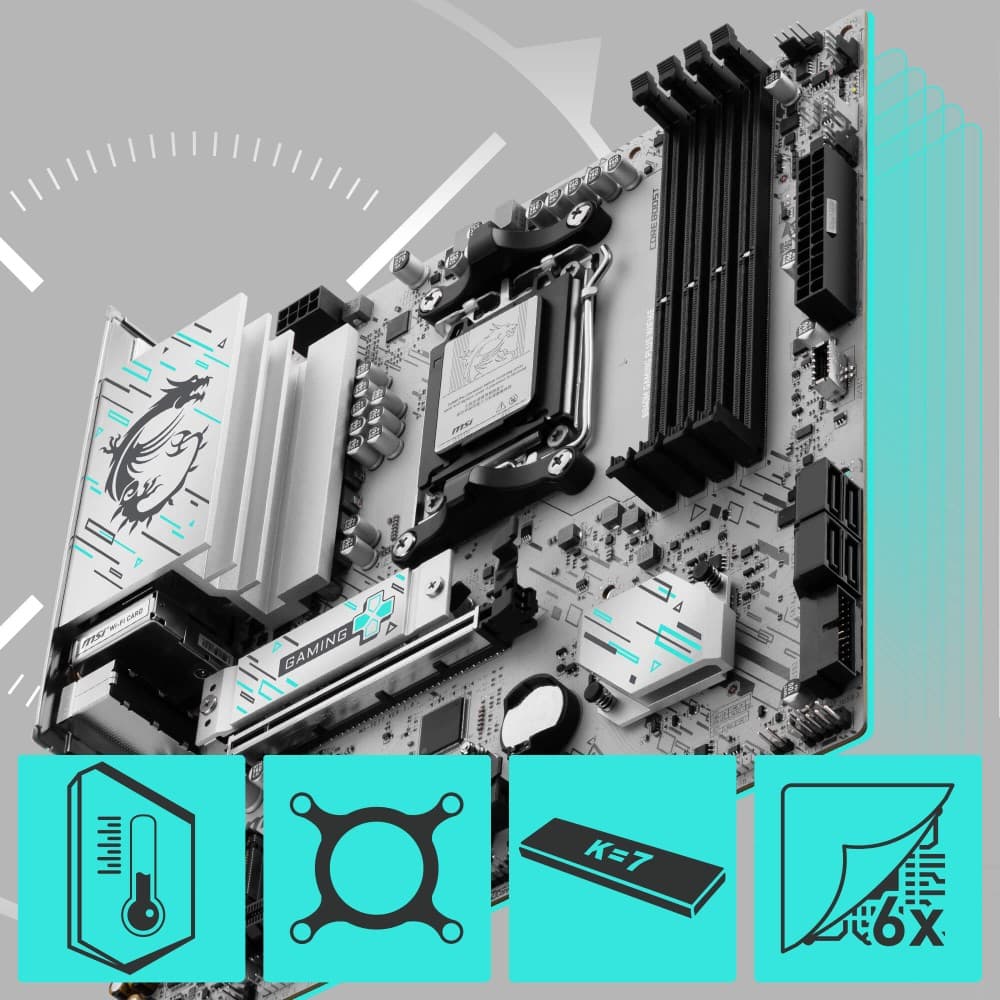 MSI B840M GAMING PLUS WIFI6E micro ATX AMD Socket AM5 Motherboard - Image 6