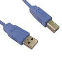 Cables Direct 1.8m USB 2.0 Type A to Type B Cable in Blue thumbnail 1