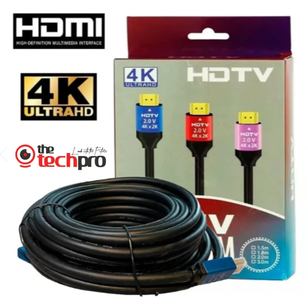 TECHPRO HDMI Cable 10M 4K Ultra HD High Speed Cable - Image 3