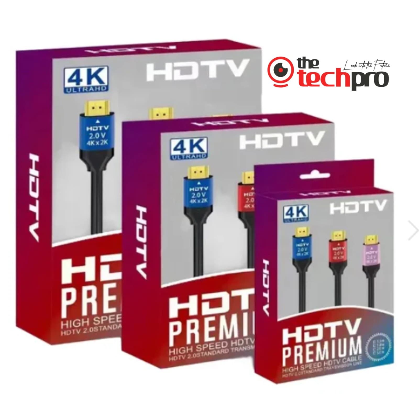 TECHPRO HDMI Cable 5M 4K Ultra HD High Speed Cable