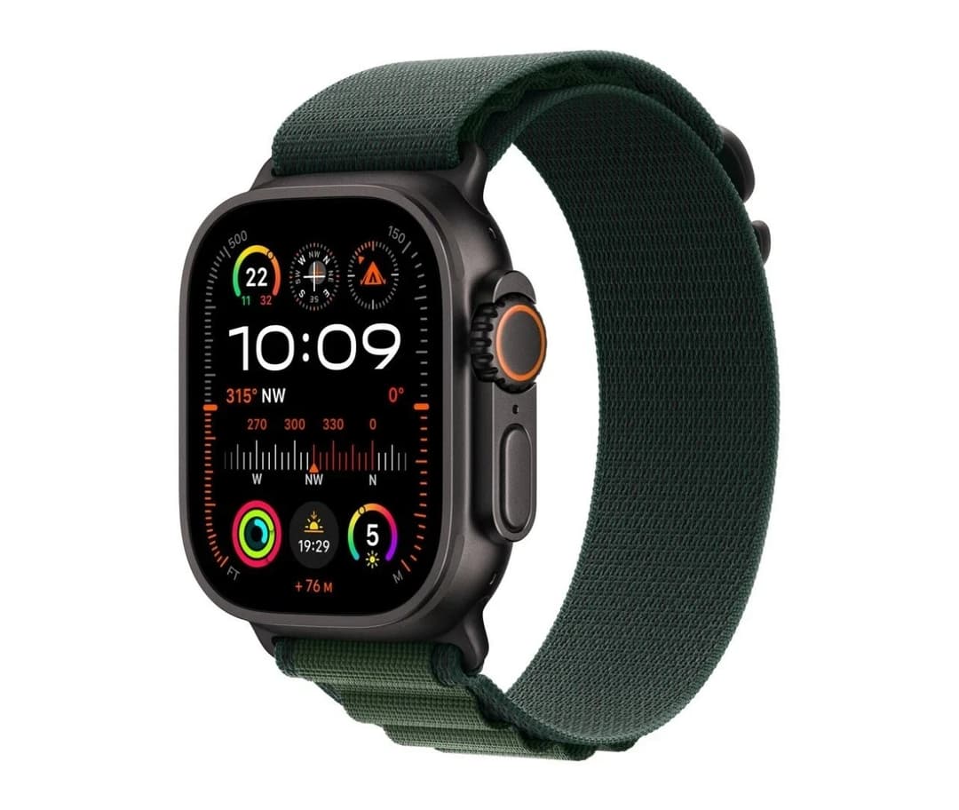 Genuine Apple Watch Ultra Alpine Loop Band Strap 49mm 46mm 45mm Dark Green Black Titanium - Image 5