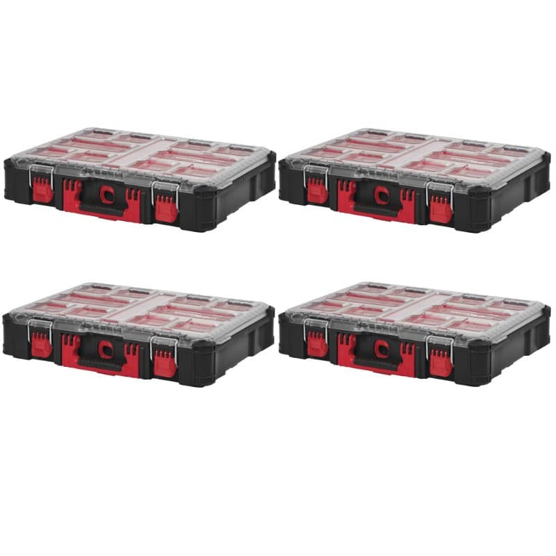 Milwaukee 4 X 4932464082 Packout Organiser Case - Pack of 4