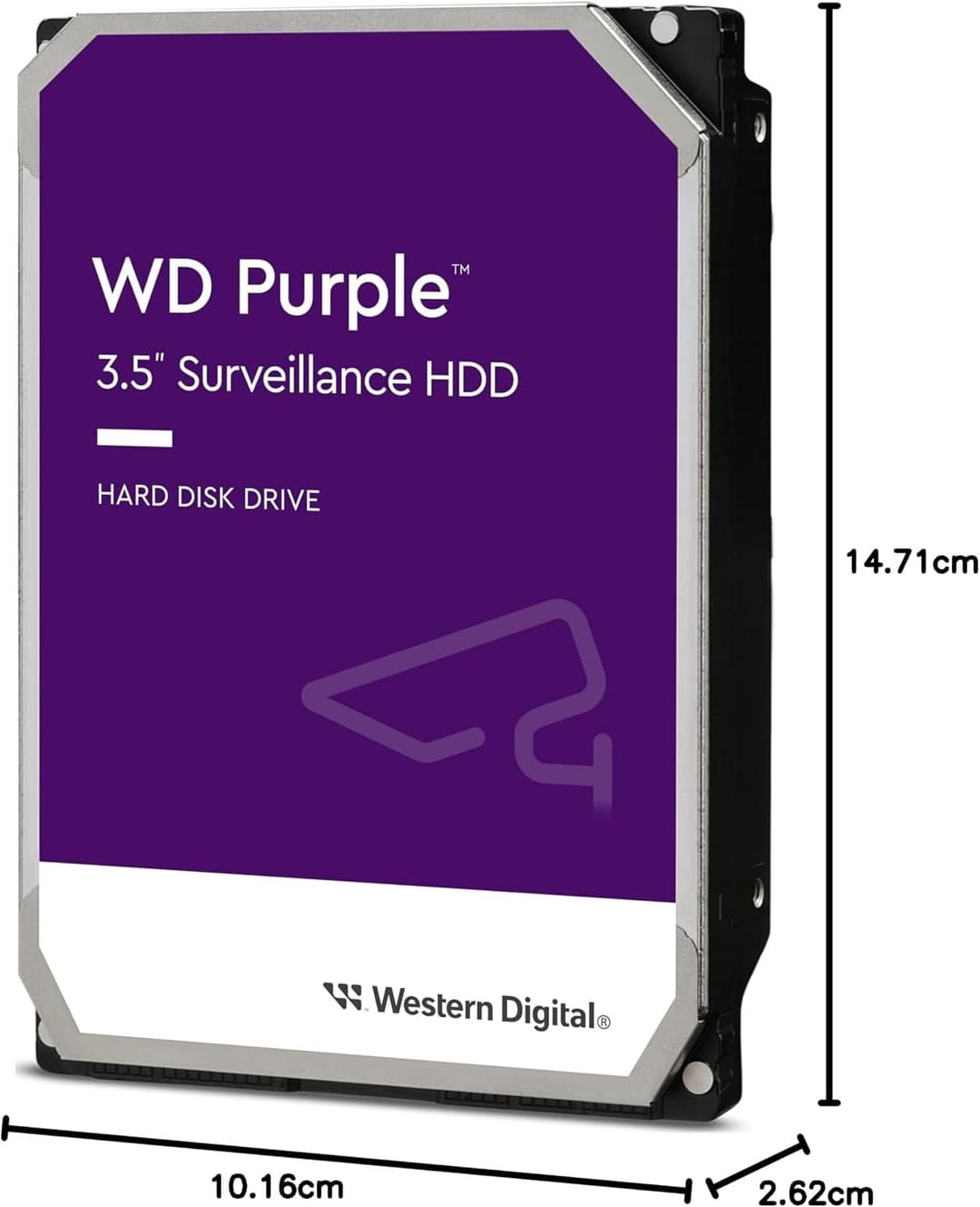 Western Digital Purple 1TB Surveillance 3.5 Inch SATA 6 Gb/s Hard Disk Drive with Allframe 4K Technology - 180TB/yr, 64MB Cache, 5400rpm - WD10PURZ - Image 2