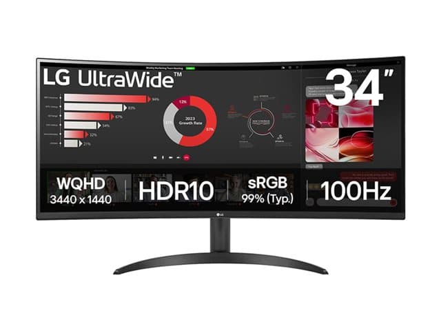 LG UltraWide 34WR50QK-B 34" Curved Monitor - Image 2