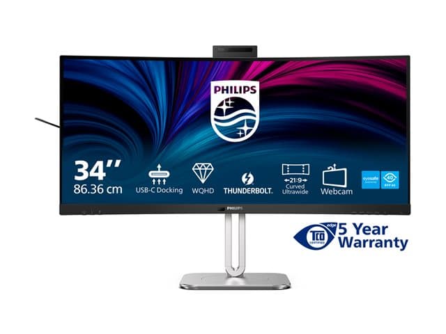 Philips 34B2U6603CH 34" Curved Monitor Charcoal - Image 2