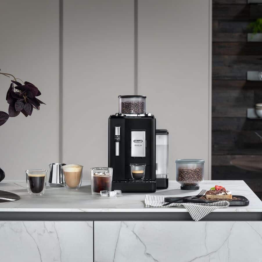 De'Longhi Rivelia Manual Milk Frother Bean to Cup Machine - Onyx Black - Image 2