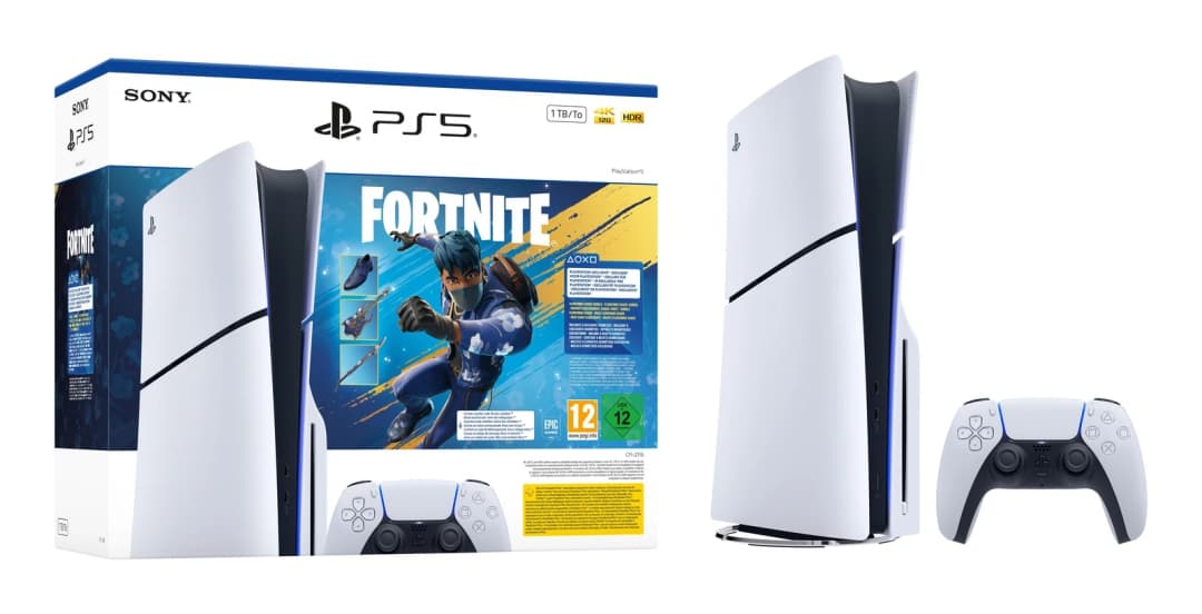 PlayStation 5 Slim 1TB Standard Edition Console White with Fortnite Flowering Chaos Bundle - Image 3