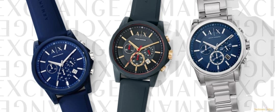 Armani Exchange Men's Chronograph, Silicone Watch, 44mm case size - Image 3