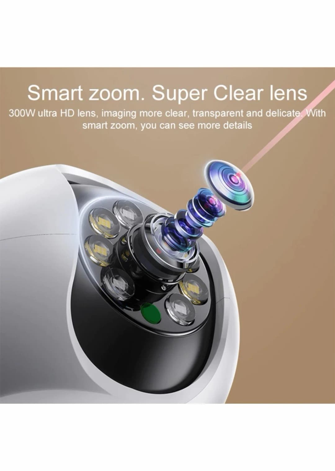 Yesido KM11 Smart Indoor HD Camera 3MP with Night Vision, 2304×1296 Resolution, UK Plug - White - Image 2