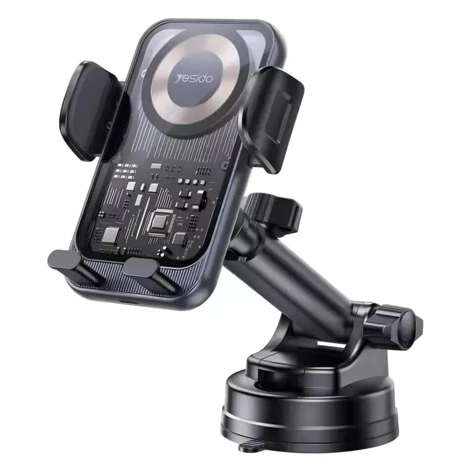 Yesido C307 Wireless Car Phone Holder 15W Fast Charging Auto Clamping Mount
