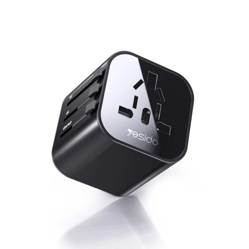 Yesido MC-09 Multi-function Universal Travel Adapter Plug - Black - Image 1