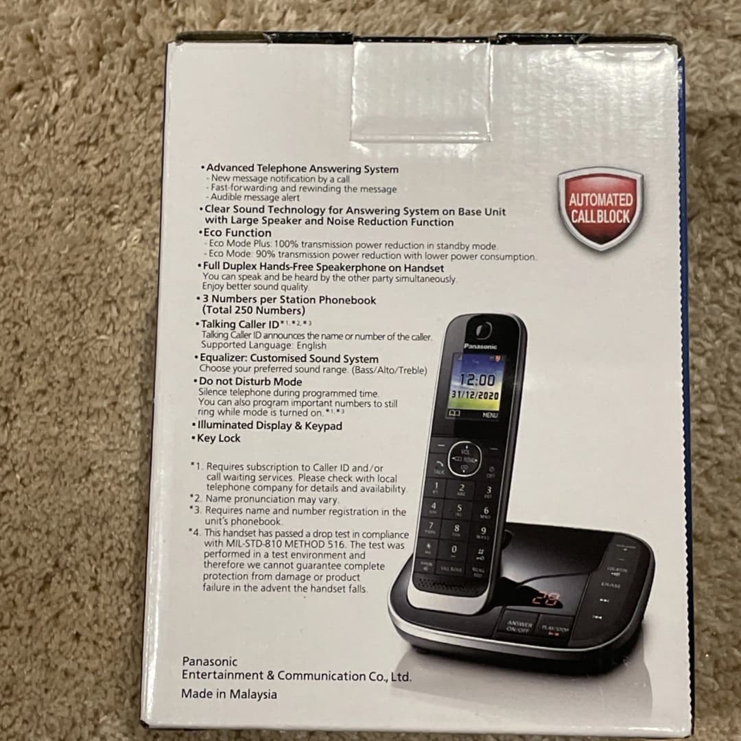 PANASONIC KX-TGJ420EB Cordless Phone - Black - Image 4