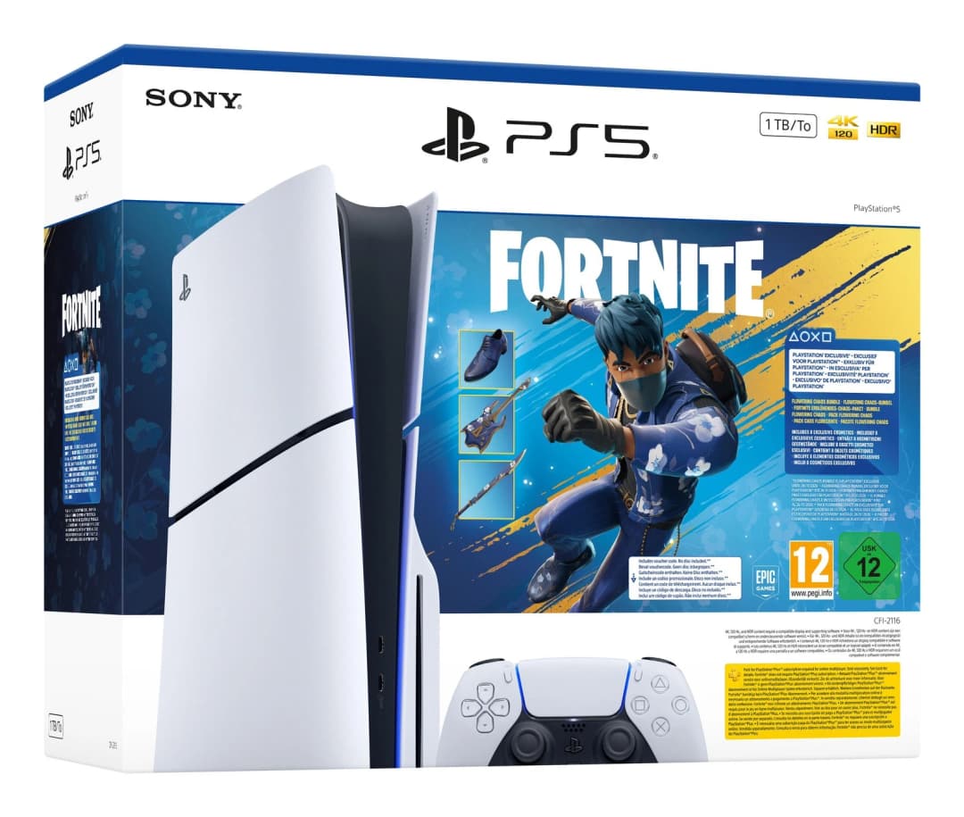 PlayStation 5 Slim 1TB Standard Edition Console White with Fortnite Flowering Chaos Bundle - Image 4