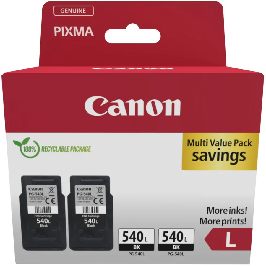 Canon (PG-540 L) Original Printhead cartridge black pigmented twin pack (5224B020)