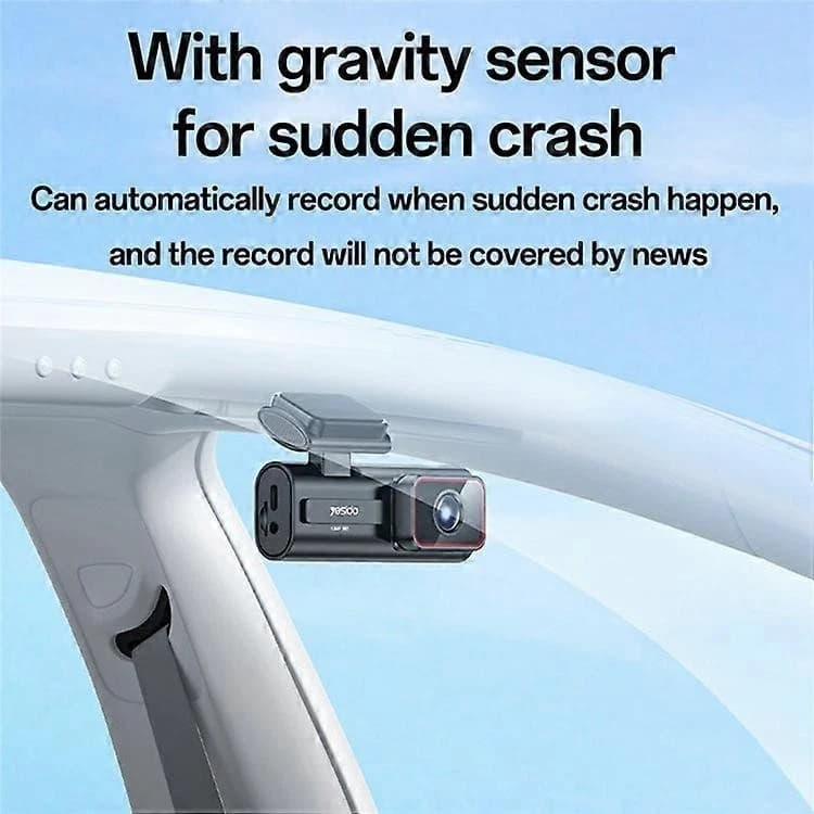 YESIDO KM21 Car Dash Cam 1080P HD 145 Degree Wide Angle - Black - Image 5