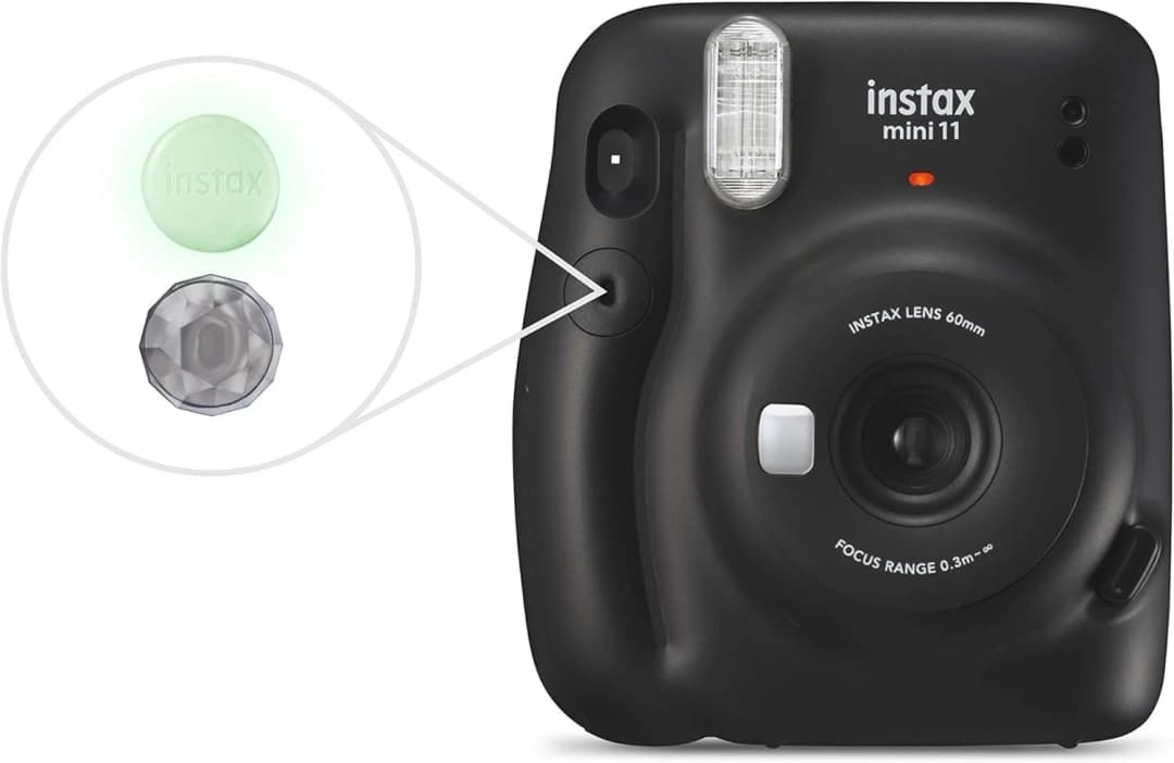 Fujifilm Instax Mini 11 Charcoal-Gray Instant Camera Including Film with 10 Shots from 1A Photo PORST - Black - Image 4